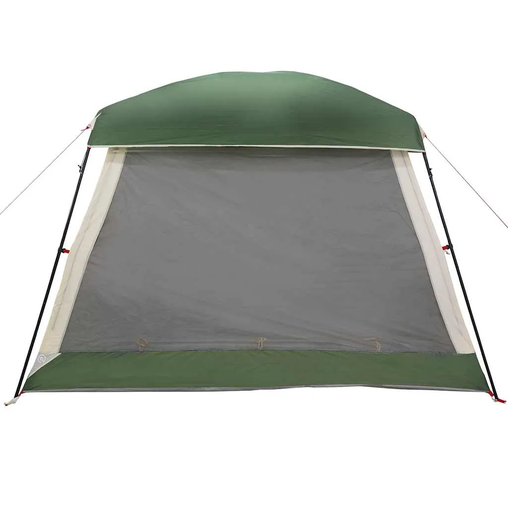 Familienzelt Grün 317x317x225 cm – Wasserdichtes Campingzelt mit E-Anschluss