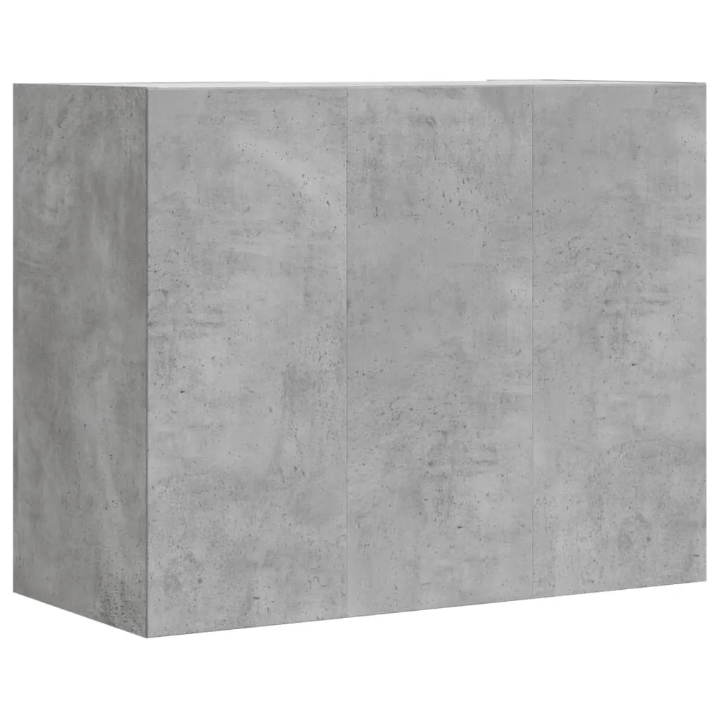 Wandschrank Betongrau 75 x 35 x 60 cm aus Holzwerkstoff
