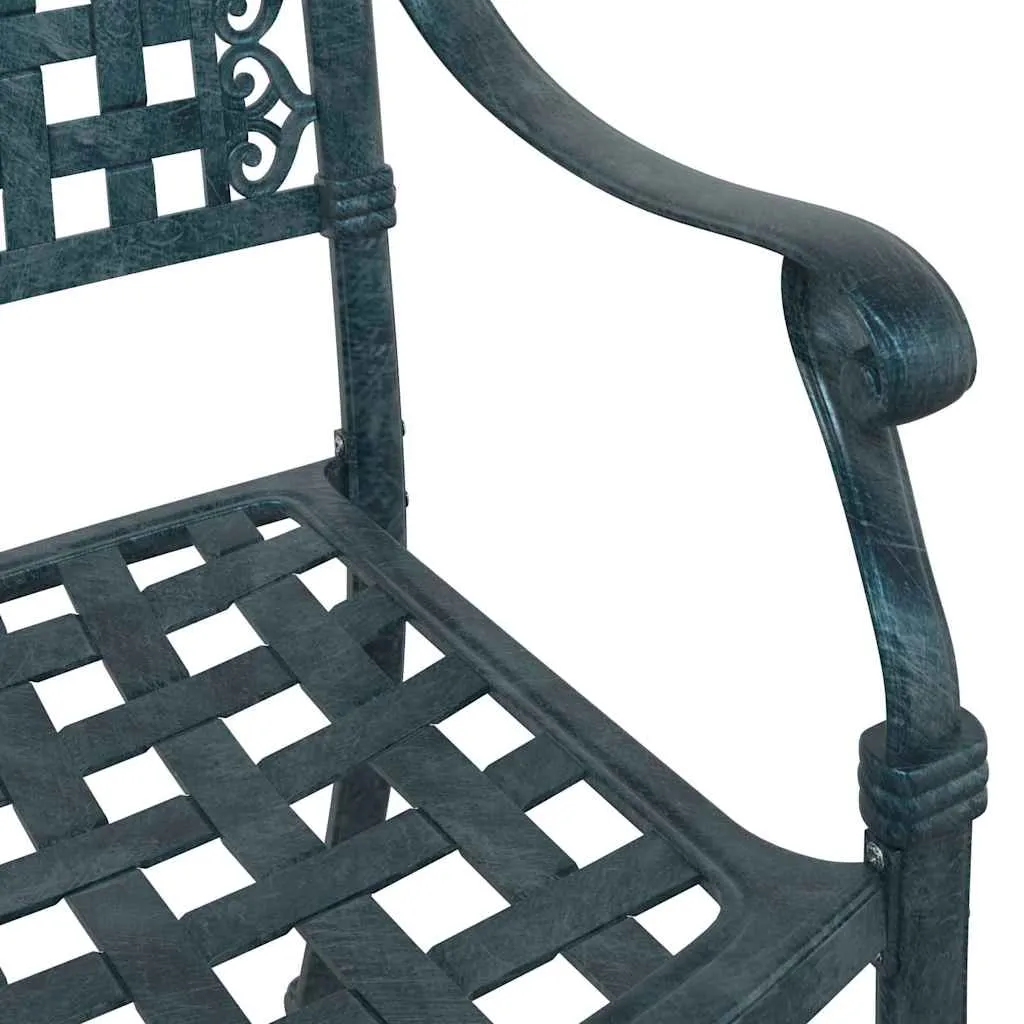 Vintage Gartenstuhl Aluminium Grün 55 x 56,5 x 91 cm