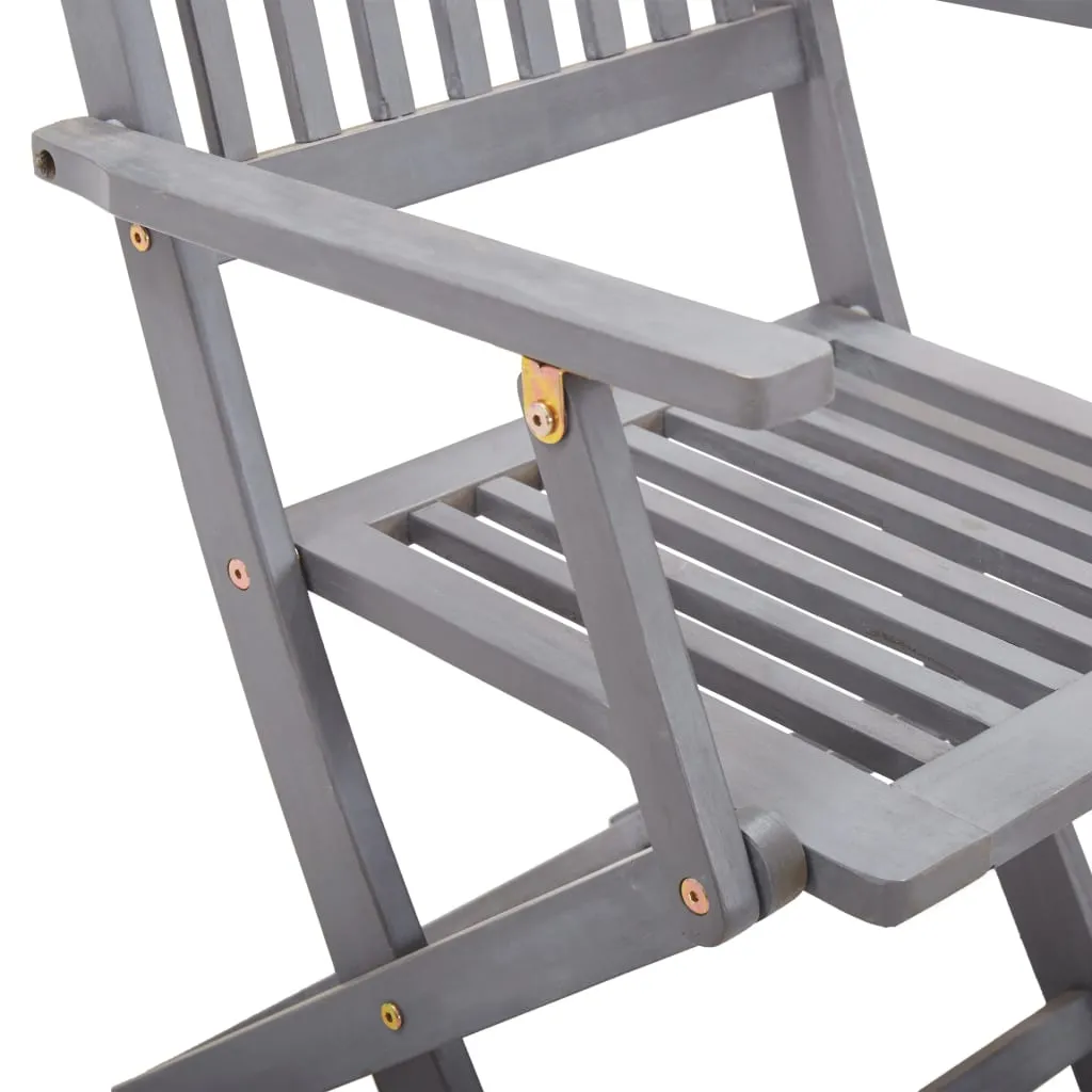 Modernes Echtholz Klappstuhl-Set 54x57x91 cm mit roten Sitzpolstern
