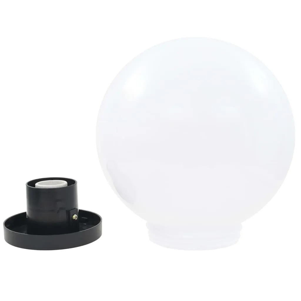 2er Set LED-Kugellampen 25 cm Weiß mit E27 Fassung