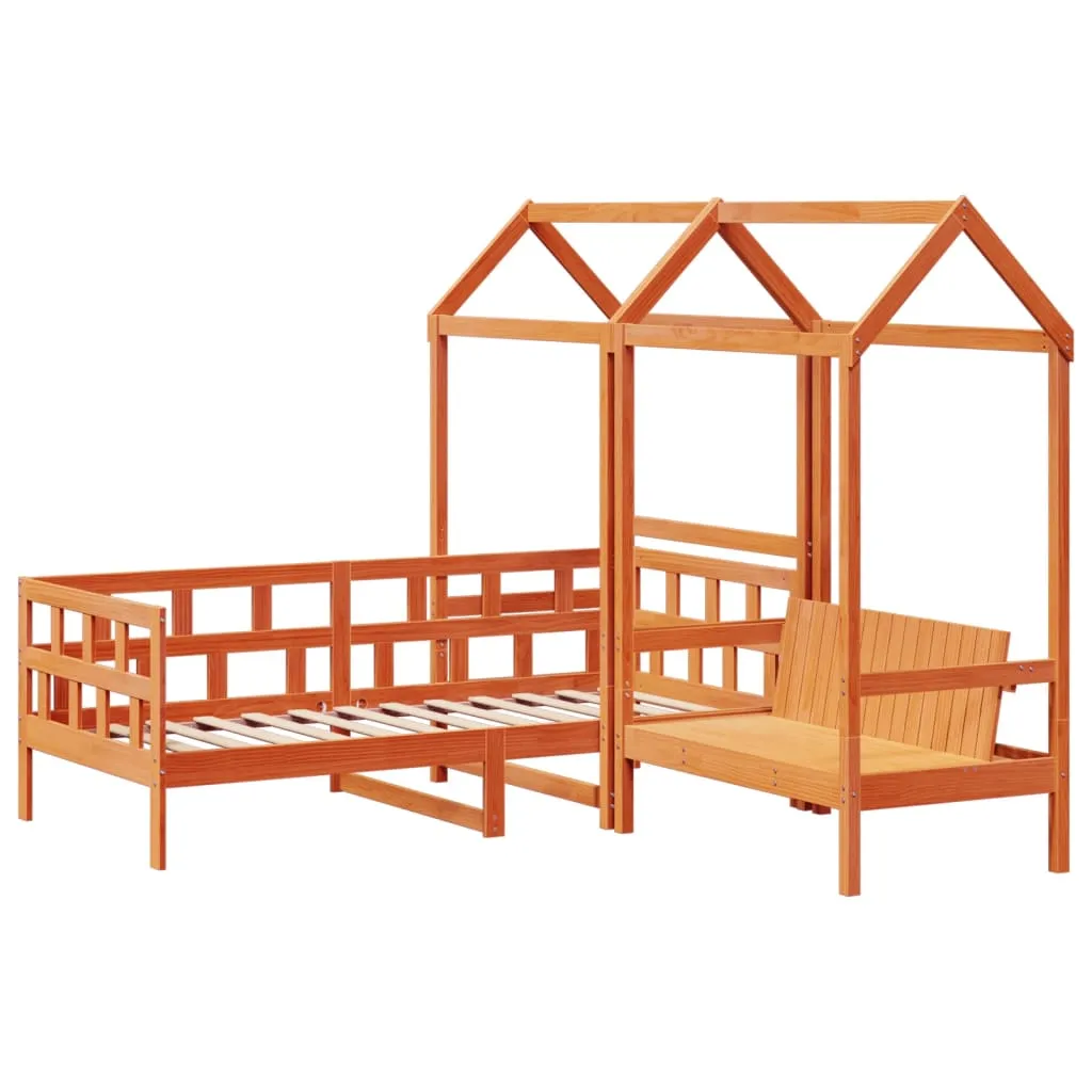 Vielseitiges Tagesbett-Set 203,5 x 98 x 68,5 cm Wachsbraun
