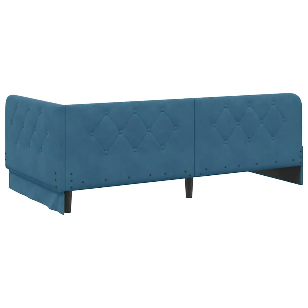 Eckbett mit Matratze 194 x 94 x 72 cm Blau