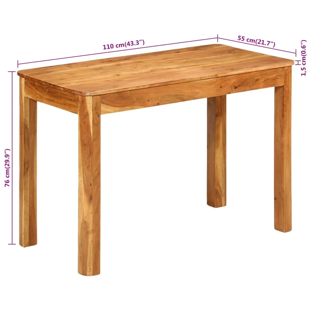 Esstisch aus Echtholz 110 x 55 x 76 cm, honigfarben