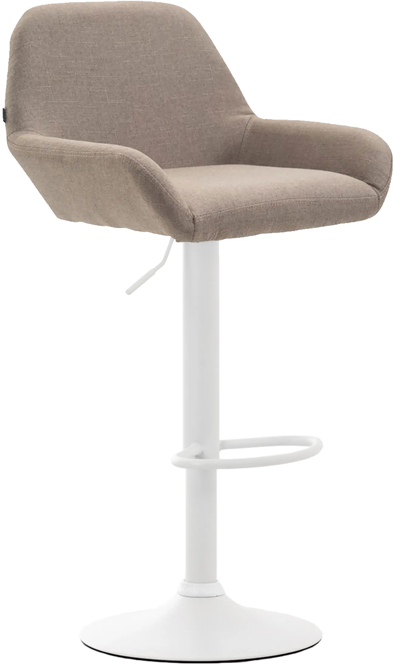 Barhocker Braga Stoff 89-109x51x52 cm taupe