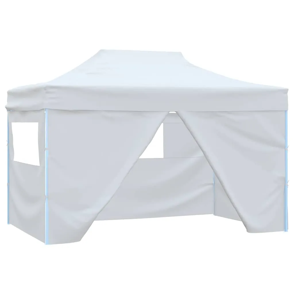 Faltbares Partyzelt 280x410x315 cm Weiß mit UV- und Wasserbeständigem Dach