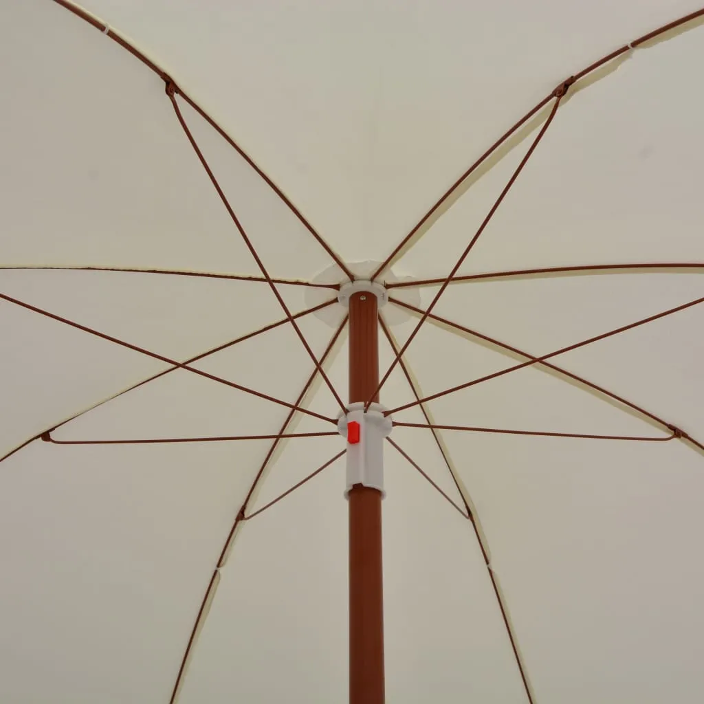 Sonnenschirm mit Stahl-Mast 180 cm Sandweiß