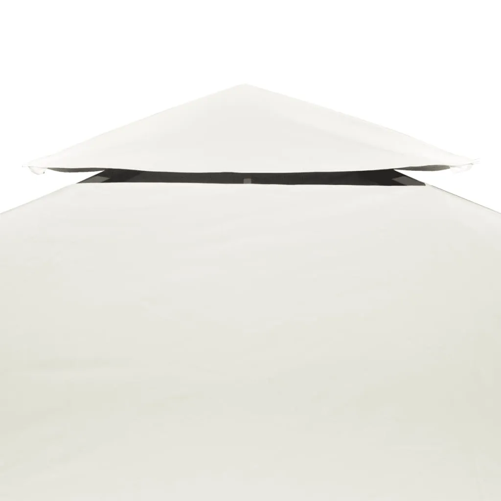 Ersatz-Pavillondach 3x4 m Cremeweiß mit PVC-Beschichtung