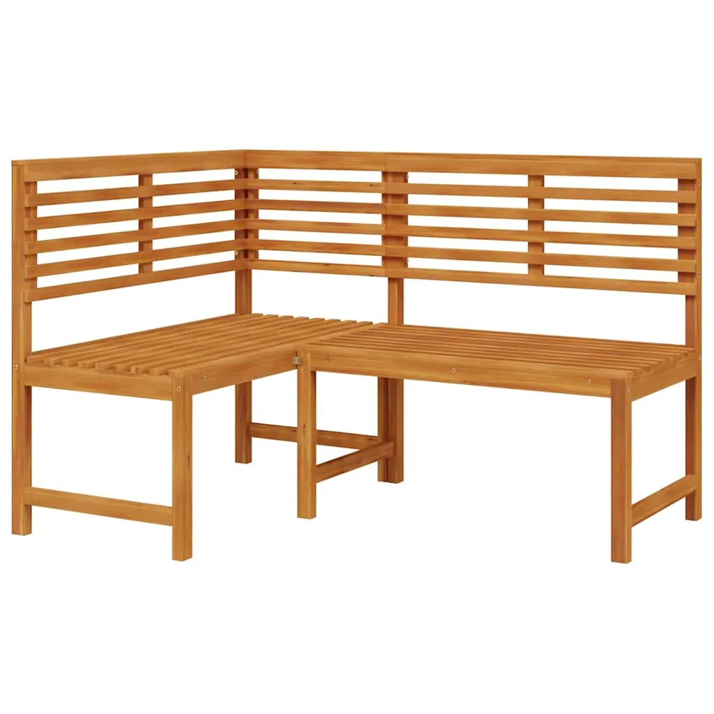 Eckbank aus Echtholz 140 x 100 x 91 cm in Naturfarbe