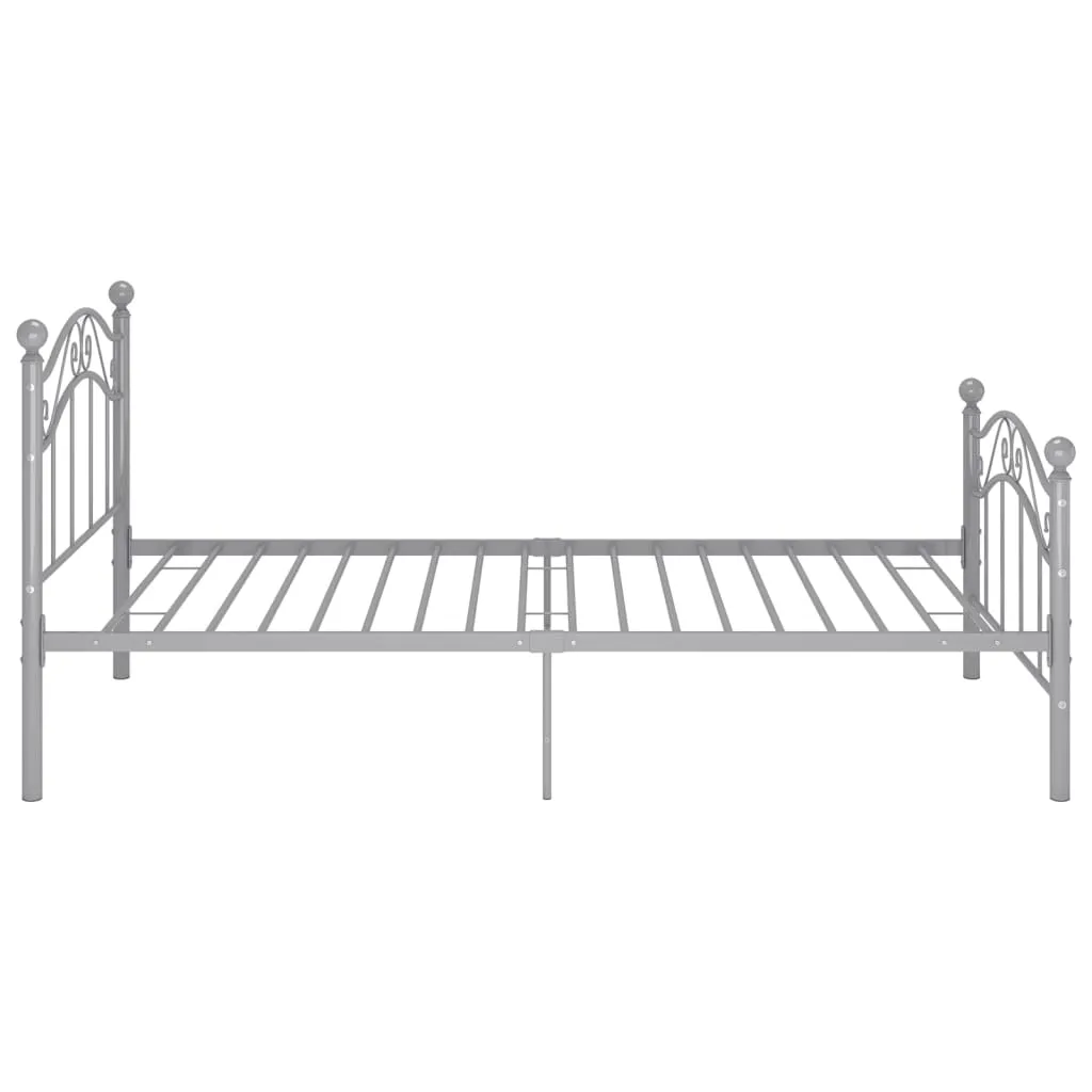 Einzelbett Metallgestell 209x97x92,5 cm Grau