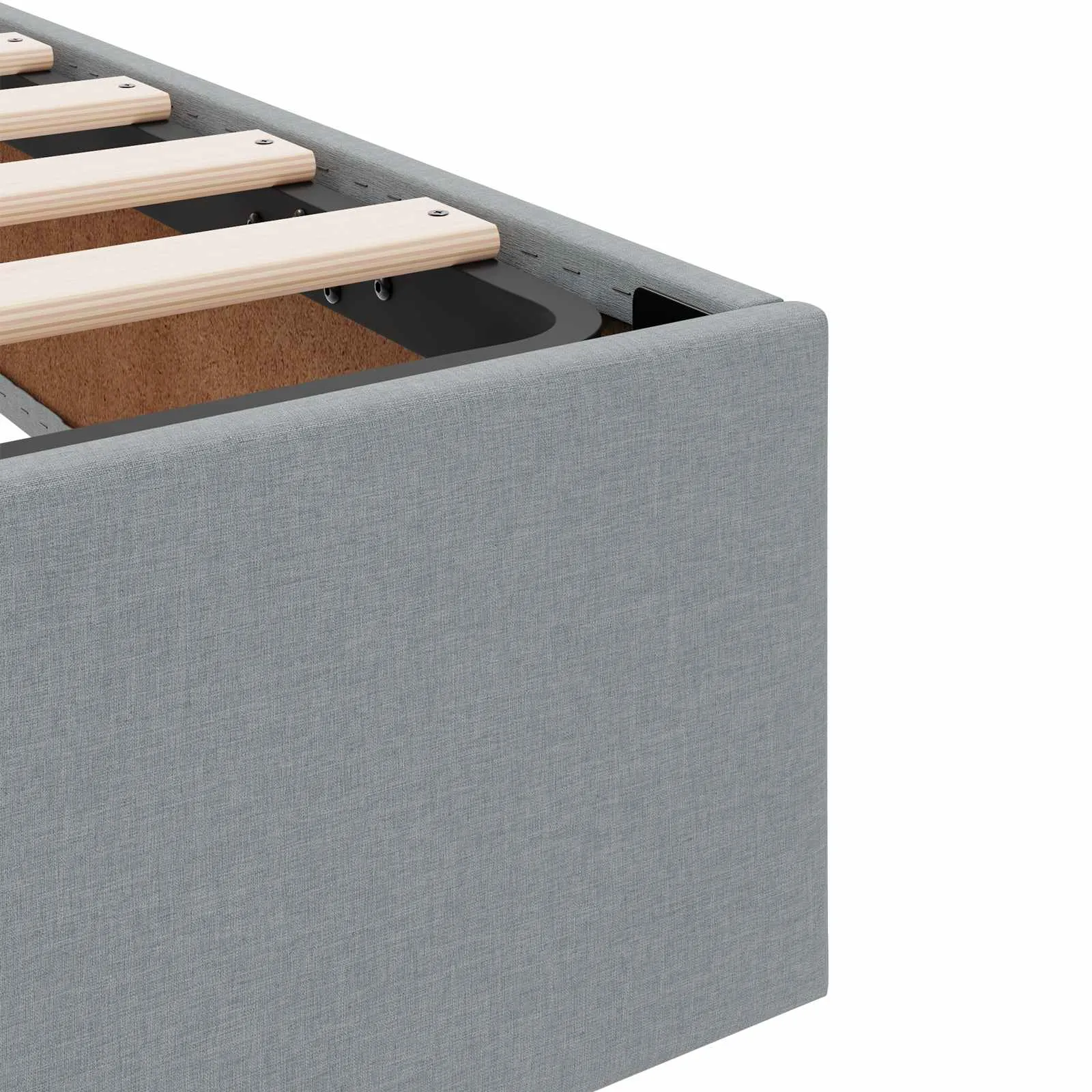 Ottoman Bettgestell 203 x 160 x 23,5 cm Hellgrau