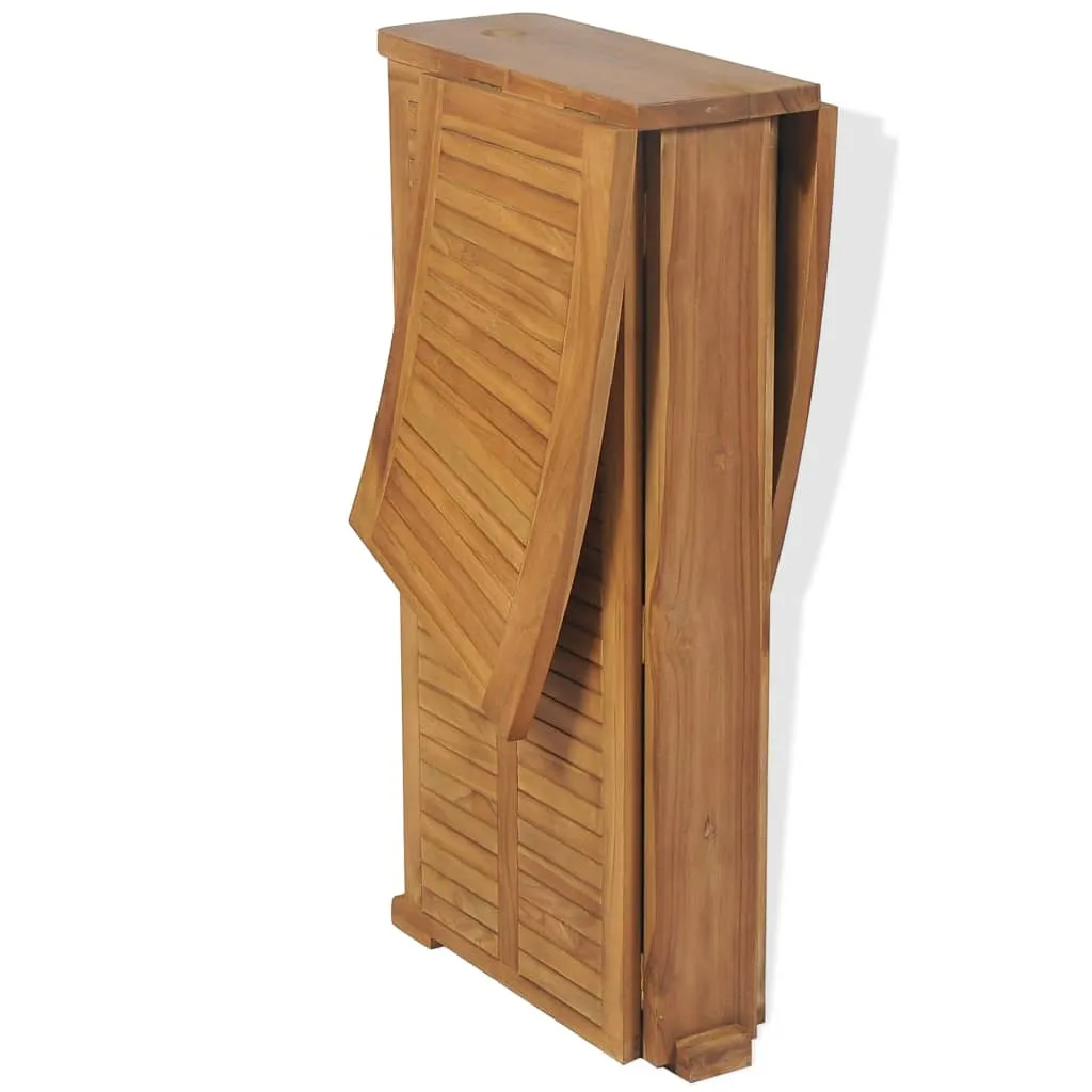 Klappbarer Stehtisch aus Naturholz Braun 155x53x105 cm
