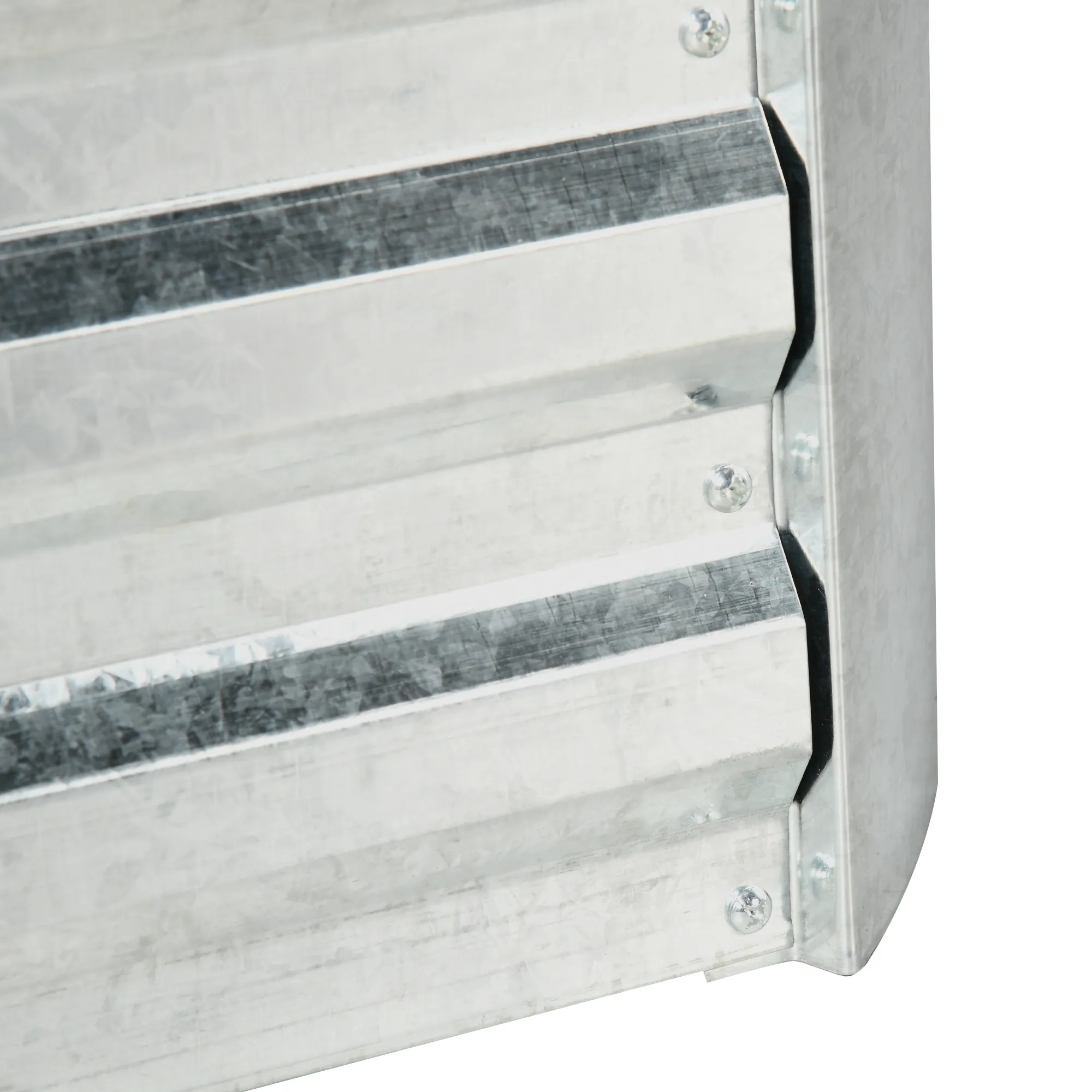 Pflanzkasten-Set 53L x 53B x 90H cm in Silber und Grün