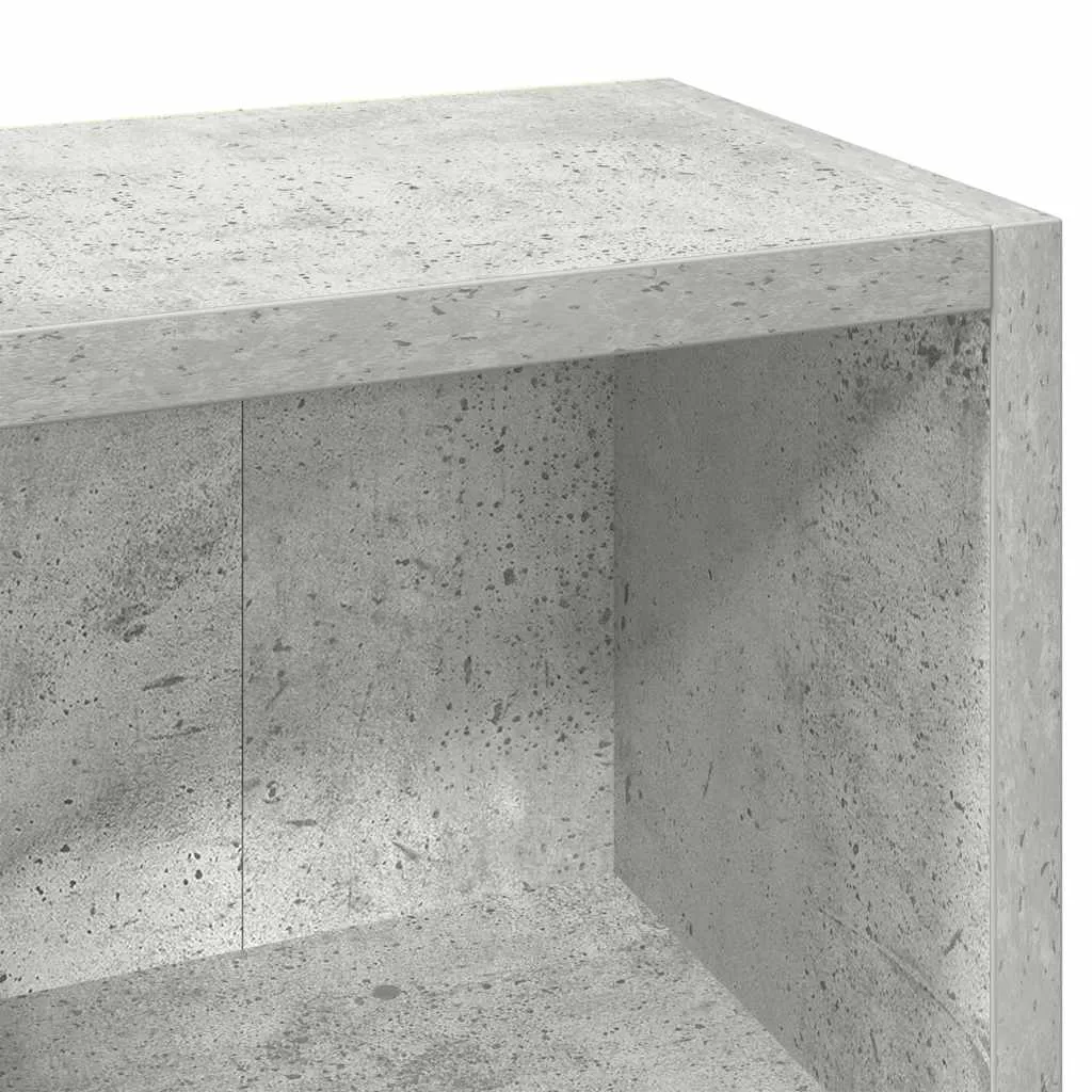 CD-Regal Betongrau 21x16x93,5 cm aus Holzwerkstoff