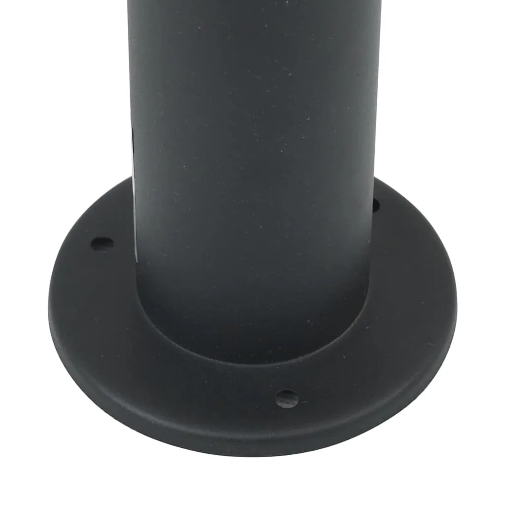 Schwarze Edelstahl Pollerleuchte 25x80 cm mit IP44 Schutz