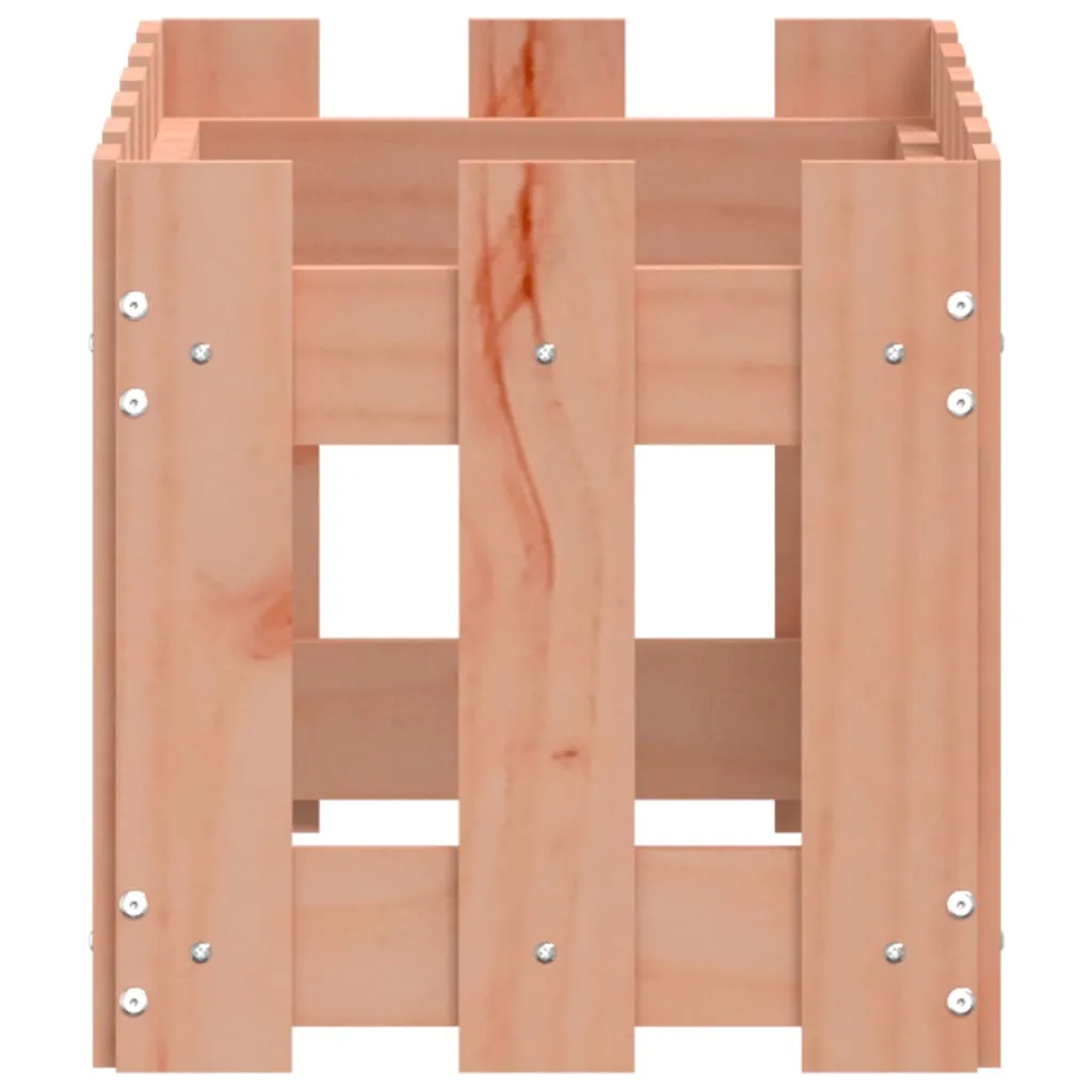 Pflanzkübel aus massivholz 60 x 30 x 30 cm natur