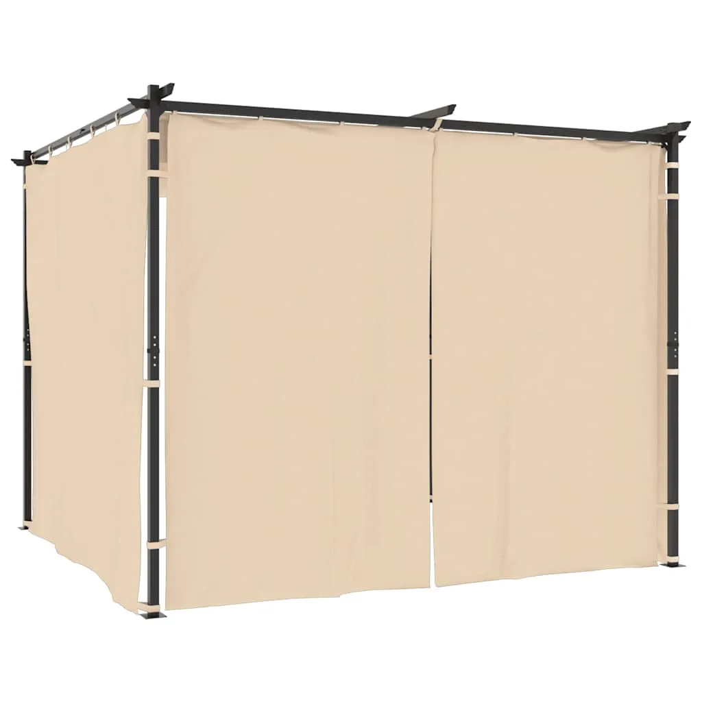 Wetterfester Pavillon Creme 3x3x2,3 m mit Stahlgestell und UV-Schutz