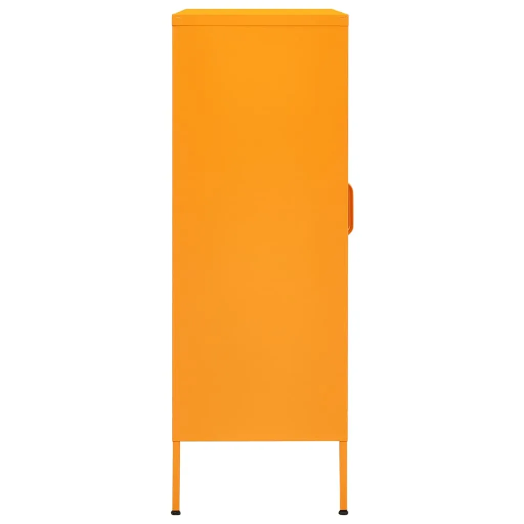 Beistellschrank Stahl Senfgelb 80 x 35 x 101,5 cm