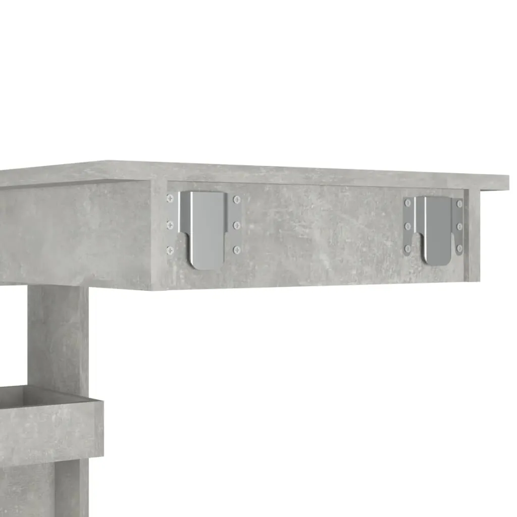 Moderner Wand-Bartisch 102 x 45 x 103,5 cm Betongrau