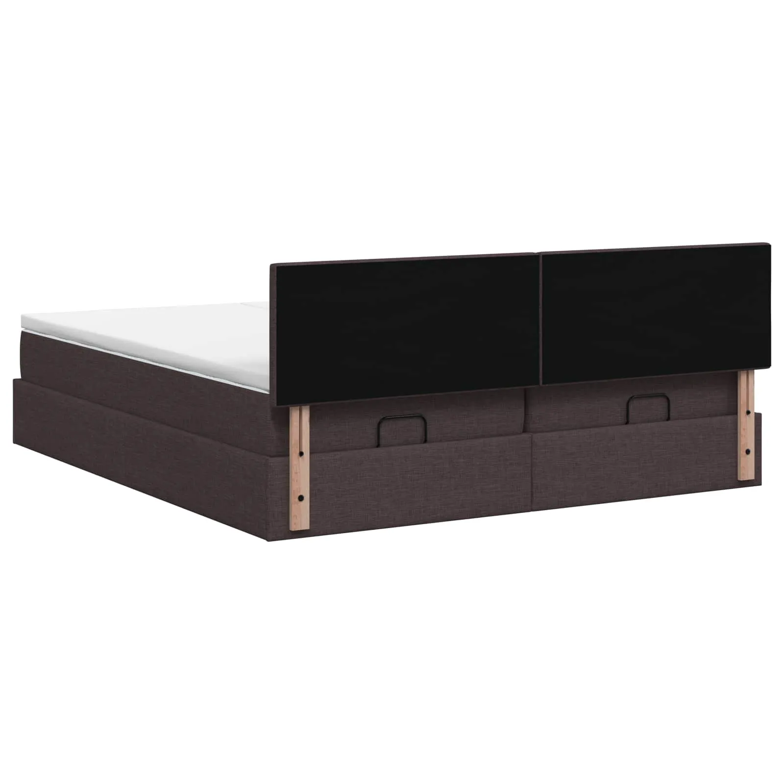 Ottoman-Bett mit Matratze 200x200 cm Dunkelbraun