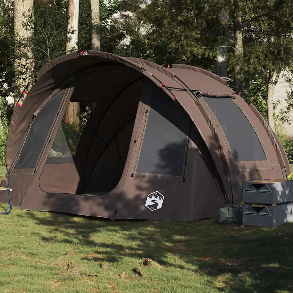 Angelzelt Campingzelt 330x315x176 cm Braun wasserdicht