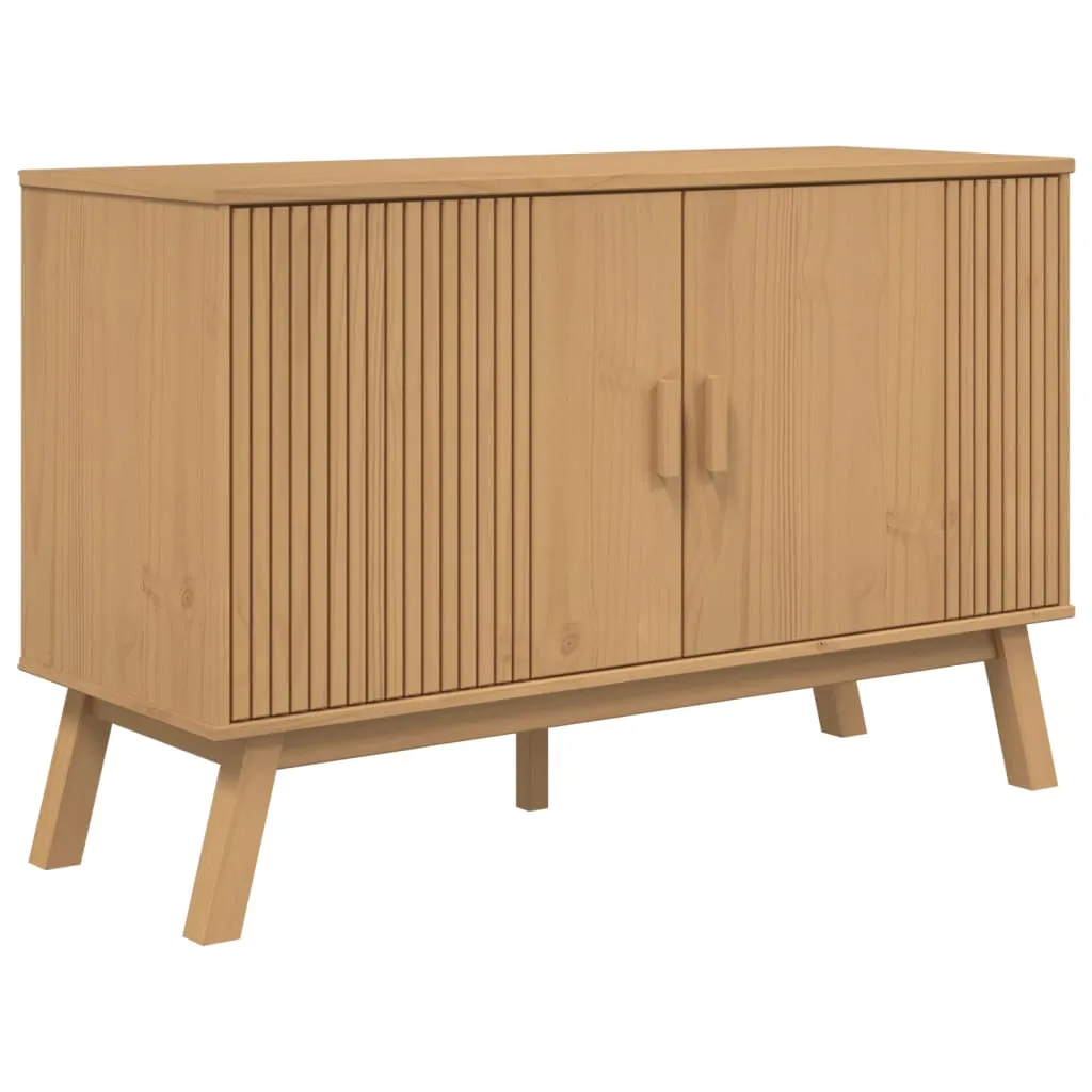 Sideboard aus massivem Kiefernholz Braun 114 x 43 x 73,5 cm