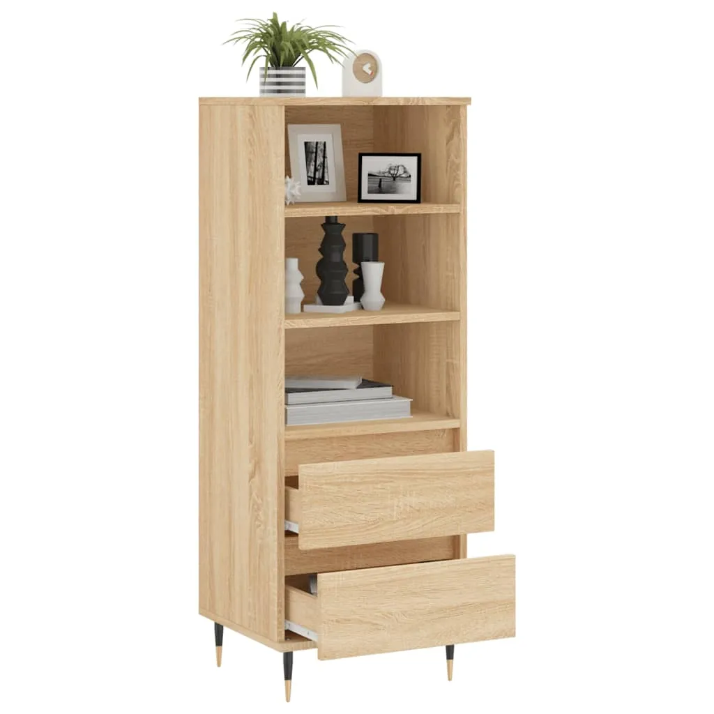 Highboard Sonoma-Eiche 40 x 36 x 110 cm aus Holzwerkstoff und Metall