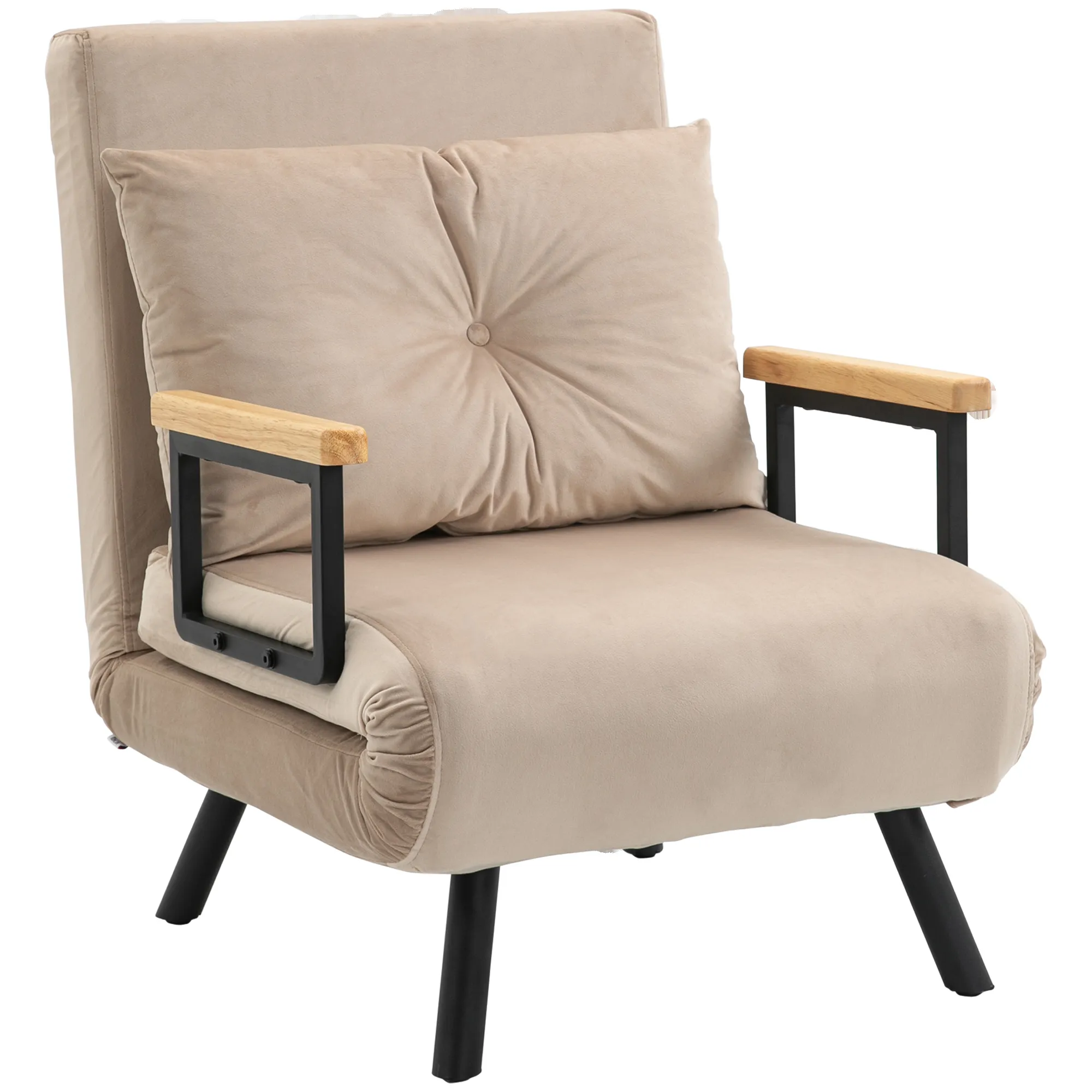 Beiger Schlafsessel 63B x 73T x 81H cm - Multifunktional und bequem