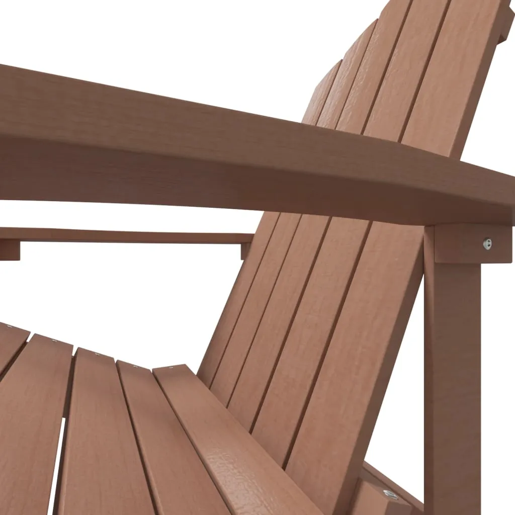 Adirondack Gartensessel HDPE Braun 73x83x92 cm wetterfest