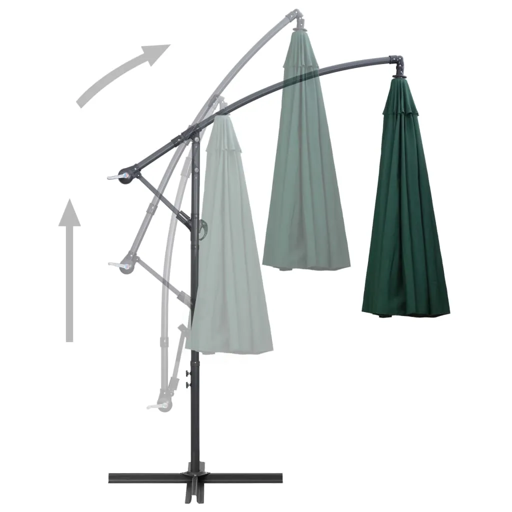 Ampelschirm Grün 3 x 2,58 m mit Aluminiummast und 16 Rippen