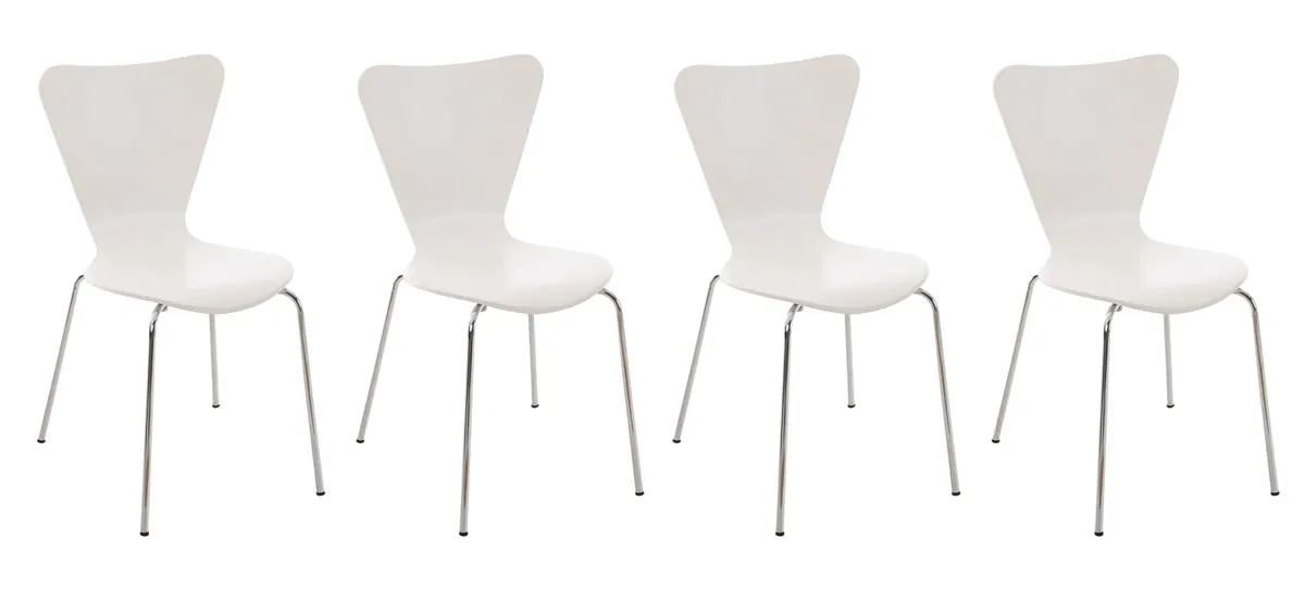 Besucherstuhl Calisto 85x45x49 cm weiß