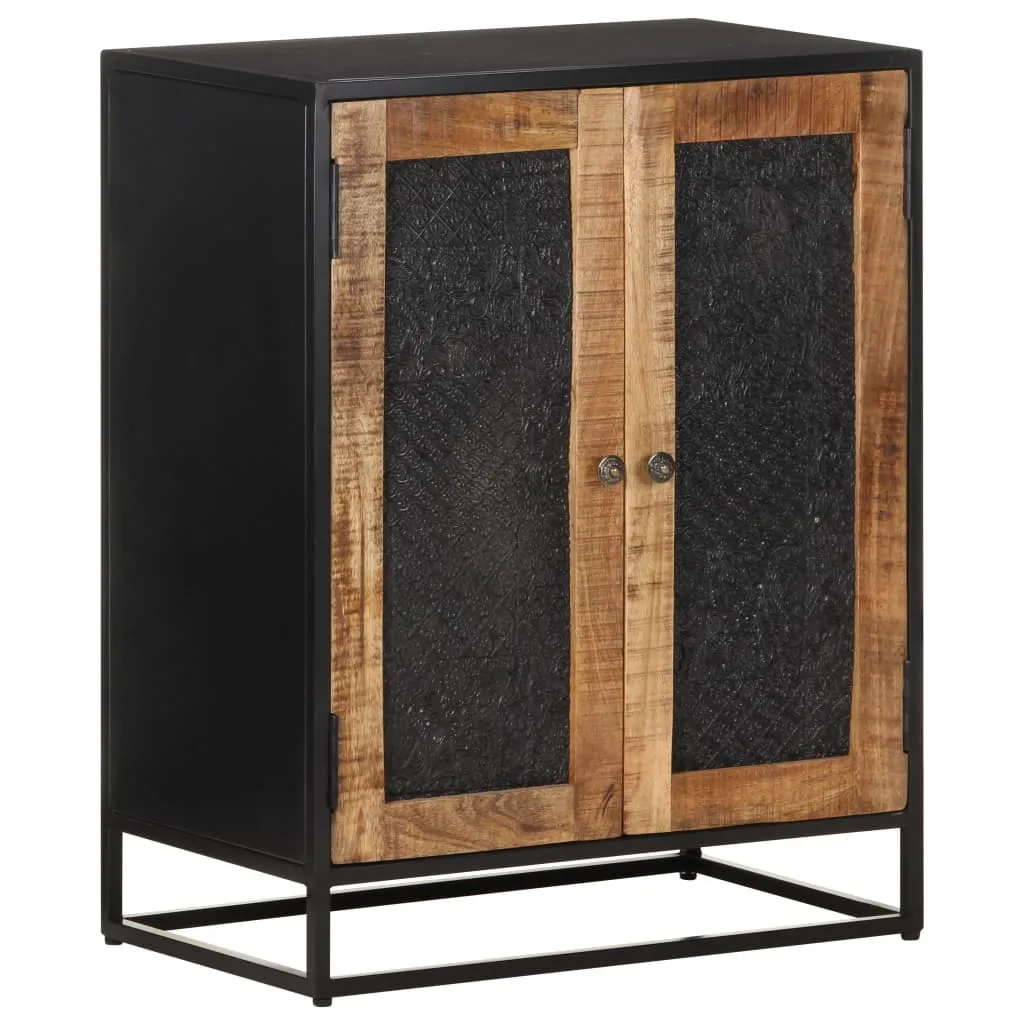 Sideboard 60x35x75 cm Raues Mangoholz