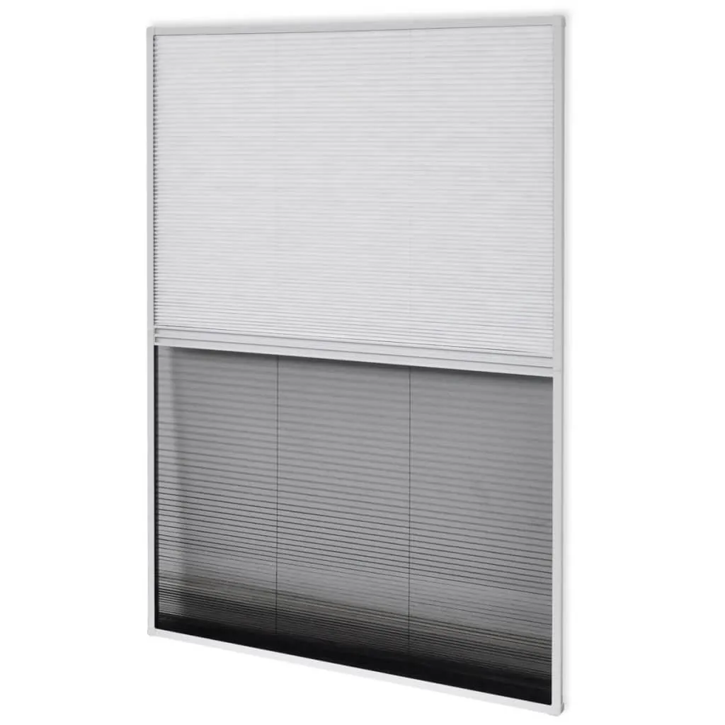 Insektenschutz-Plissee für Fenster Jalousie Aluminium 80x120 cm