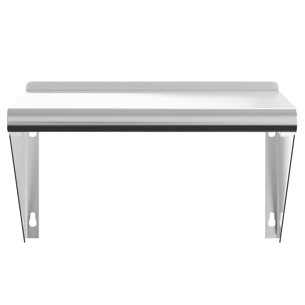 Wandregal Edelstahl 50 x 30 x 31 cm Silbern