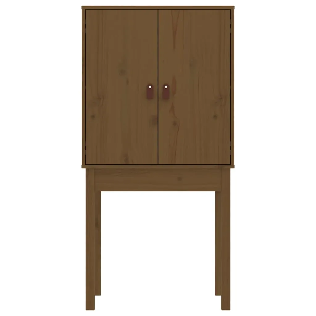 Highboard Honigbraun 60x40x120 cm Massivholz Kiefer