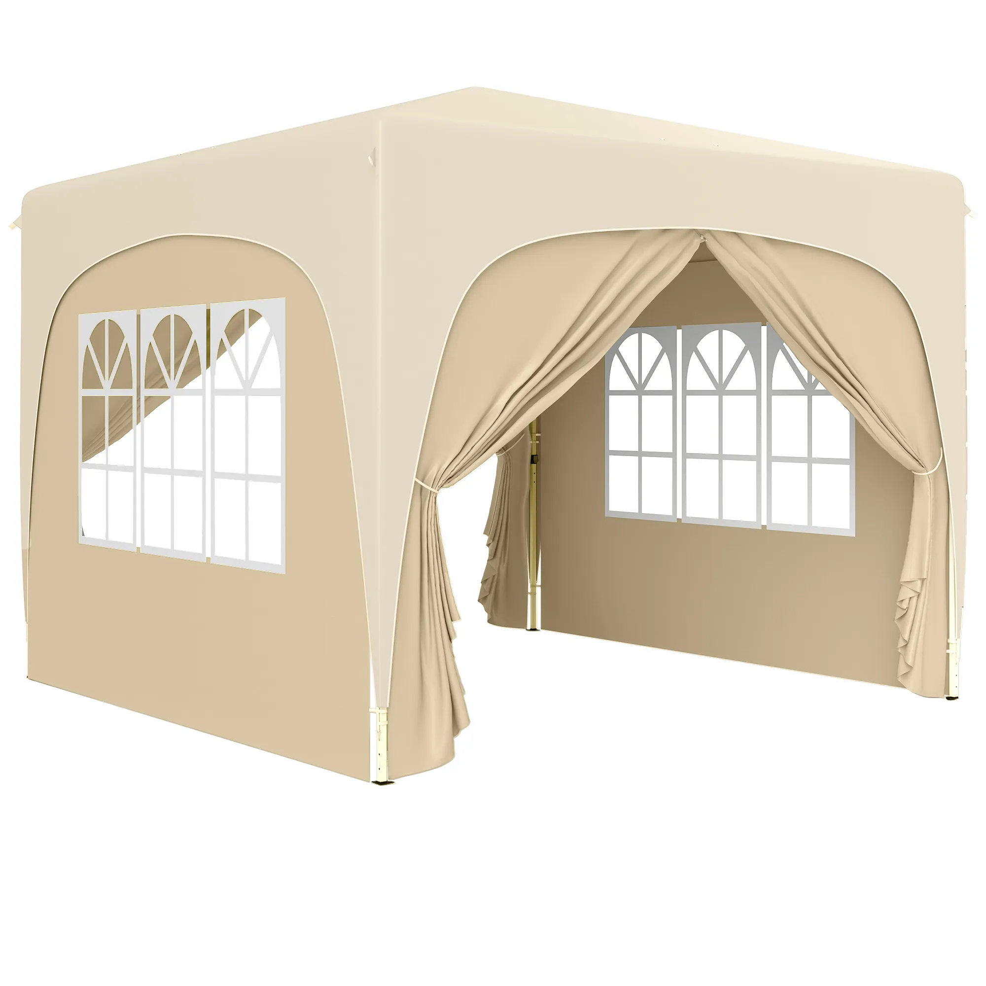 Faltbarer Pavillon 3x3m in Sand mit UPF50+ Schutz