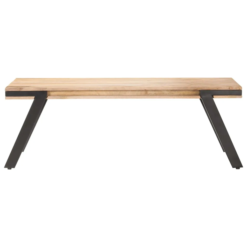 Schlichter Couchtisch aus Vollholz, 114 x 65 x 40 cm, Naturfinish