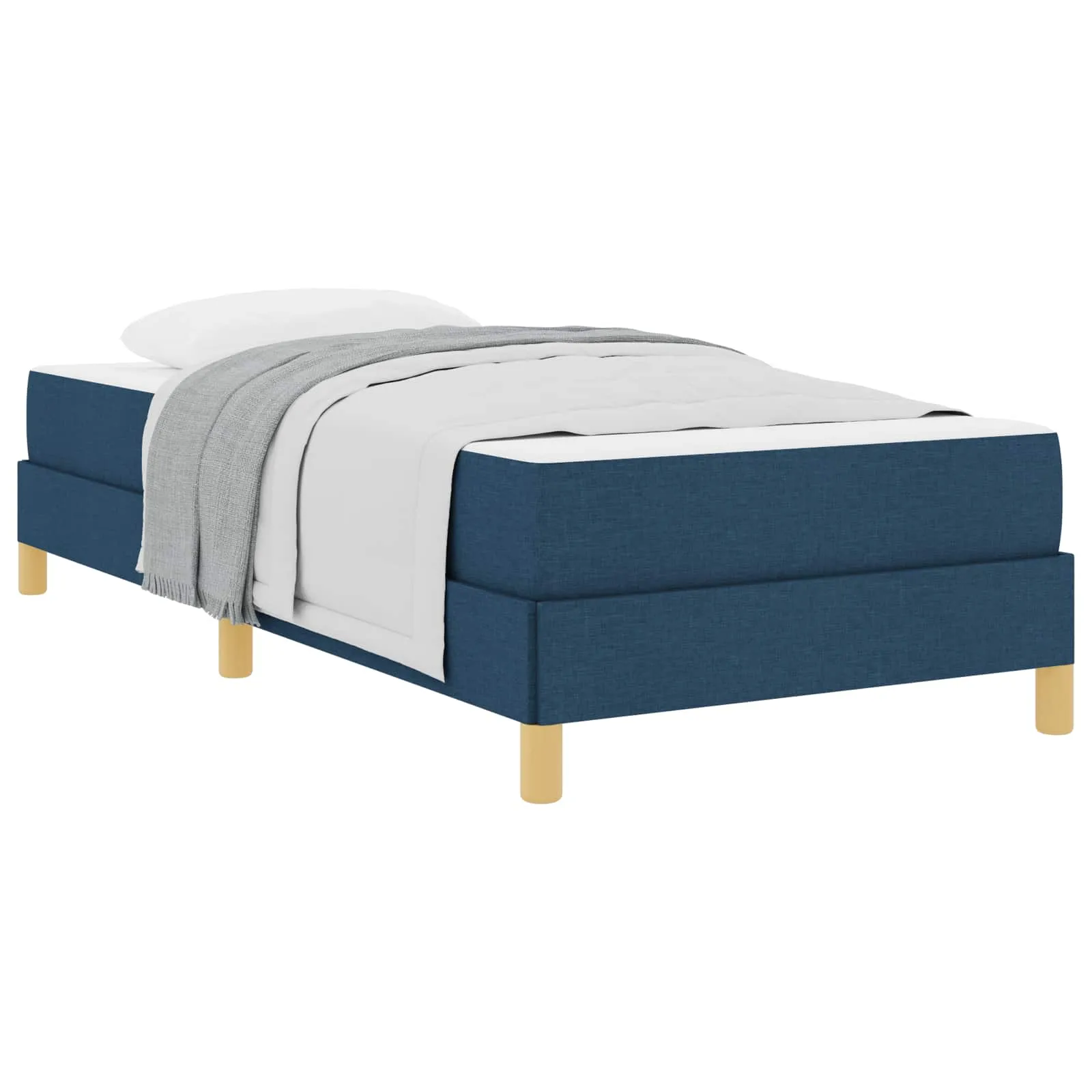 Boxspringbett mit Matratze, Stoff, 200 x 80 cm, Blau