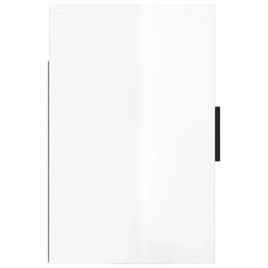Wand-Nachttisch Holzwerkstoff 50 x 30 x 47 cm Hochglanz-Weiß