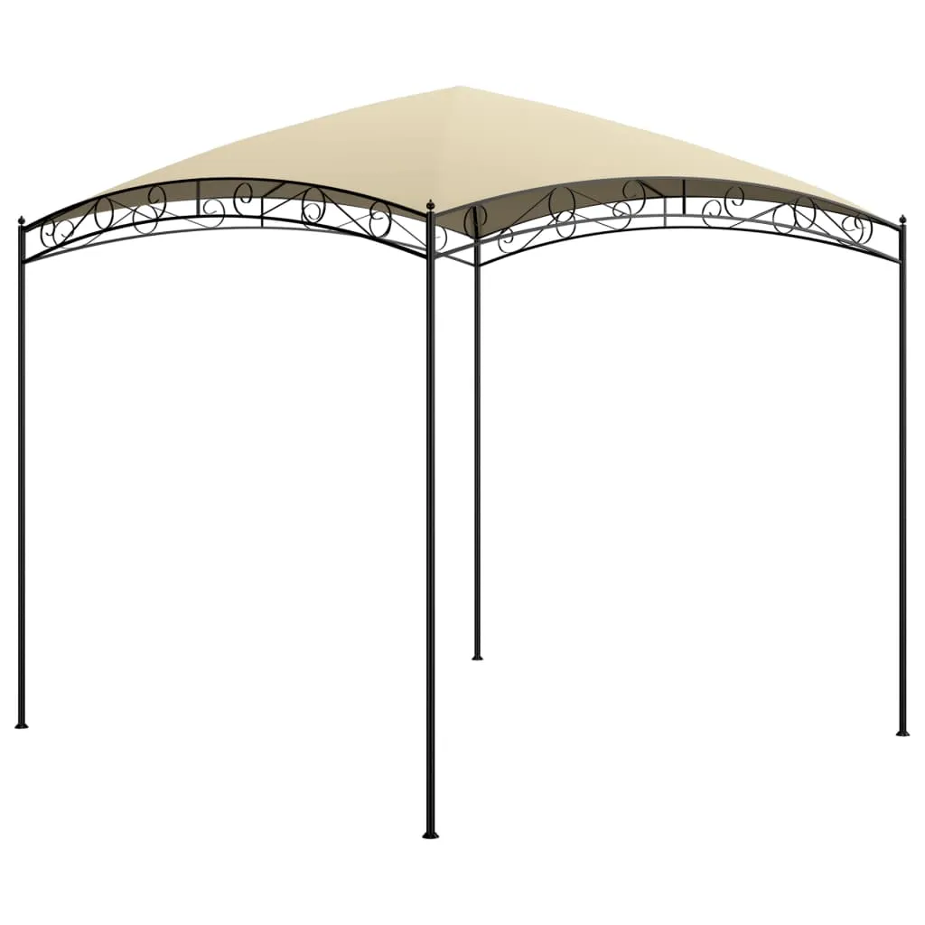 Pavillon 3x3m in Creme – Robuste Stahlkonstruktion für den Außenbereich