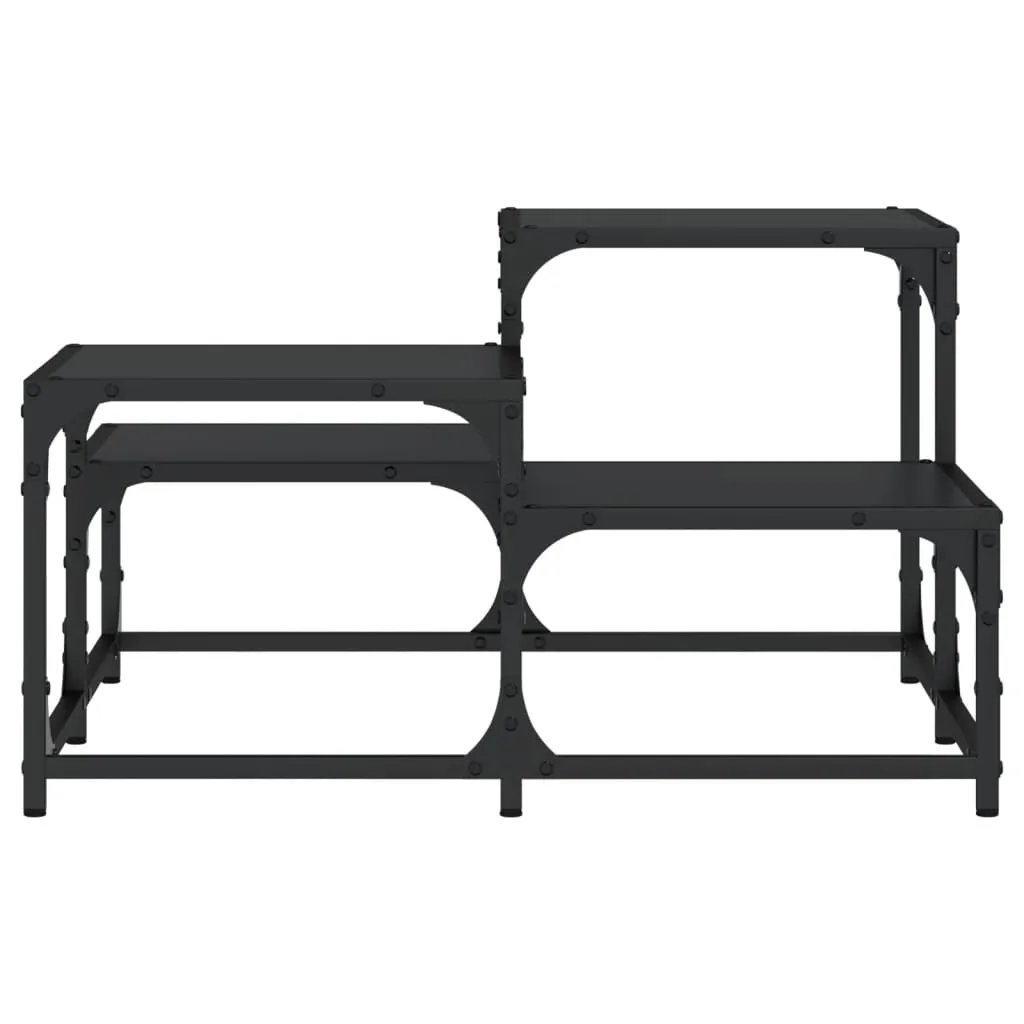 Stylischer Couchtisch 68 x 68 x 40 cm in Schwarz