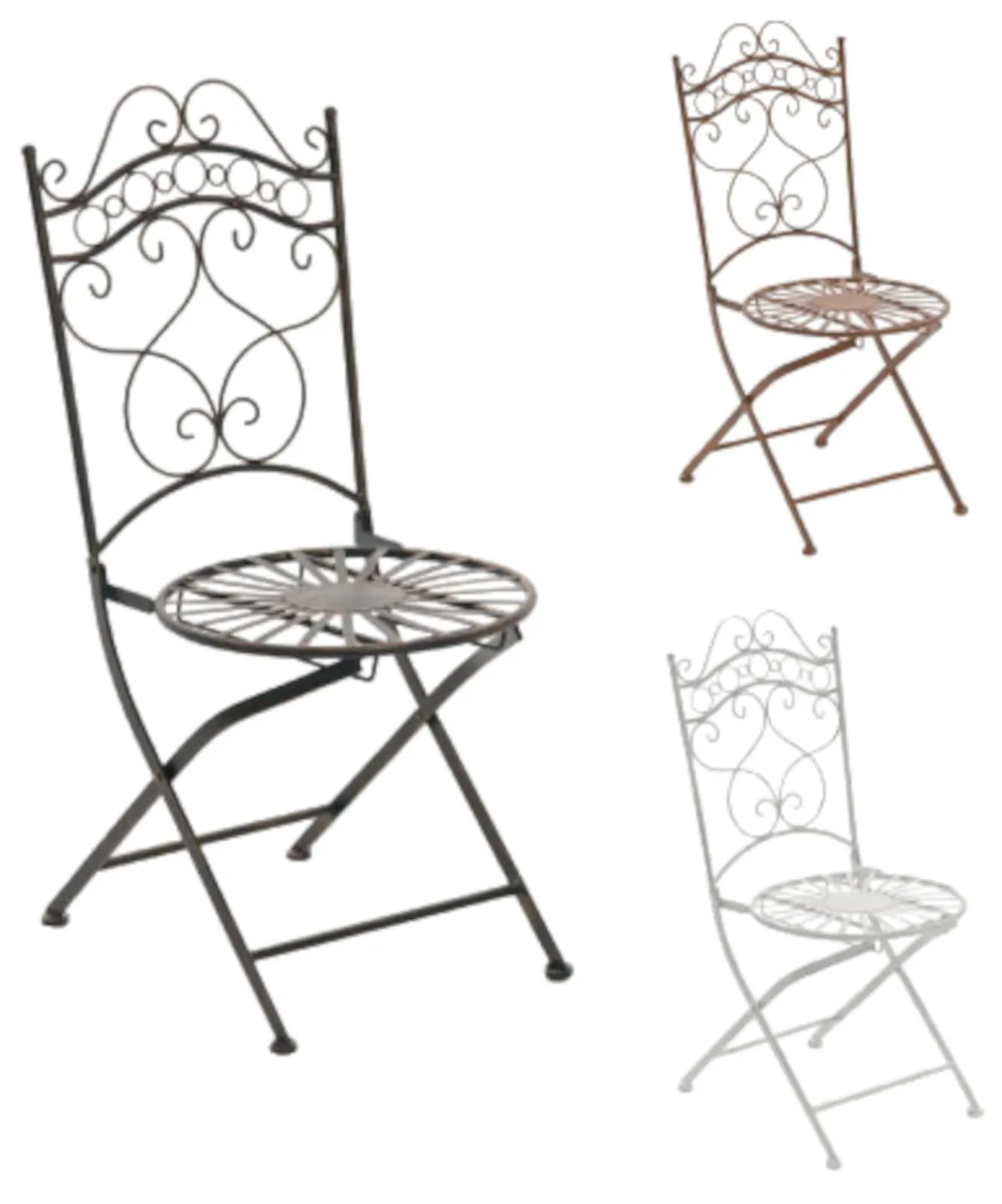 2er Set Stühle Indra 92x40x50 cm Bronze