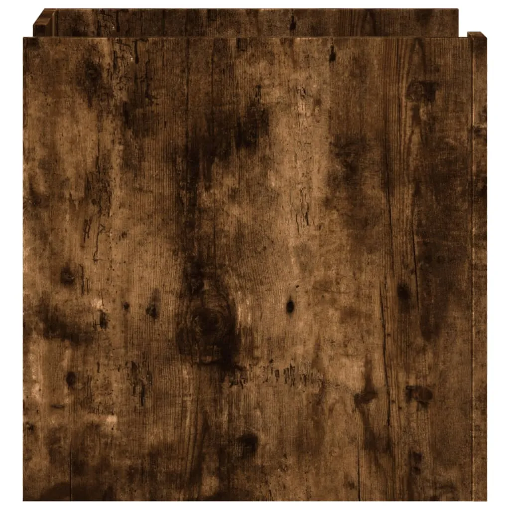 Nachttisch 45 x 50 x 50 cm in Räuchereiche, Holzwerkstoff