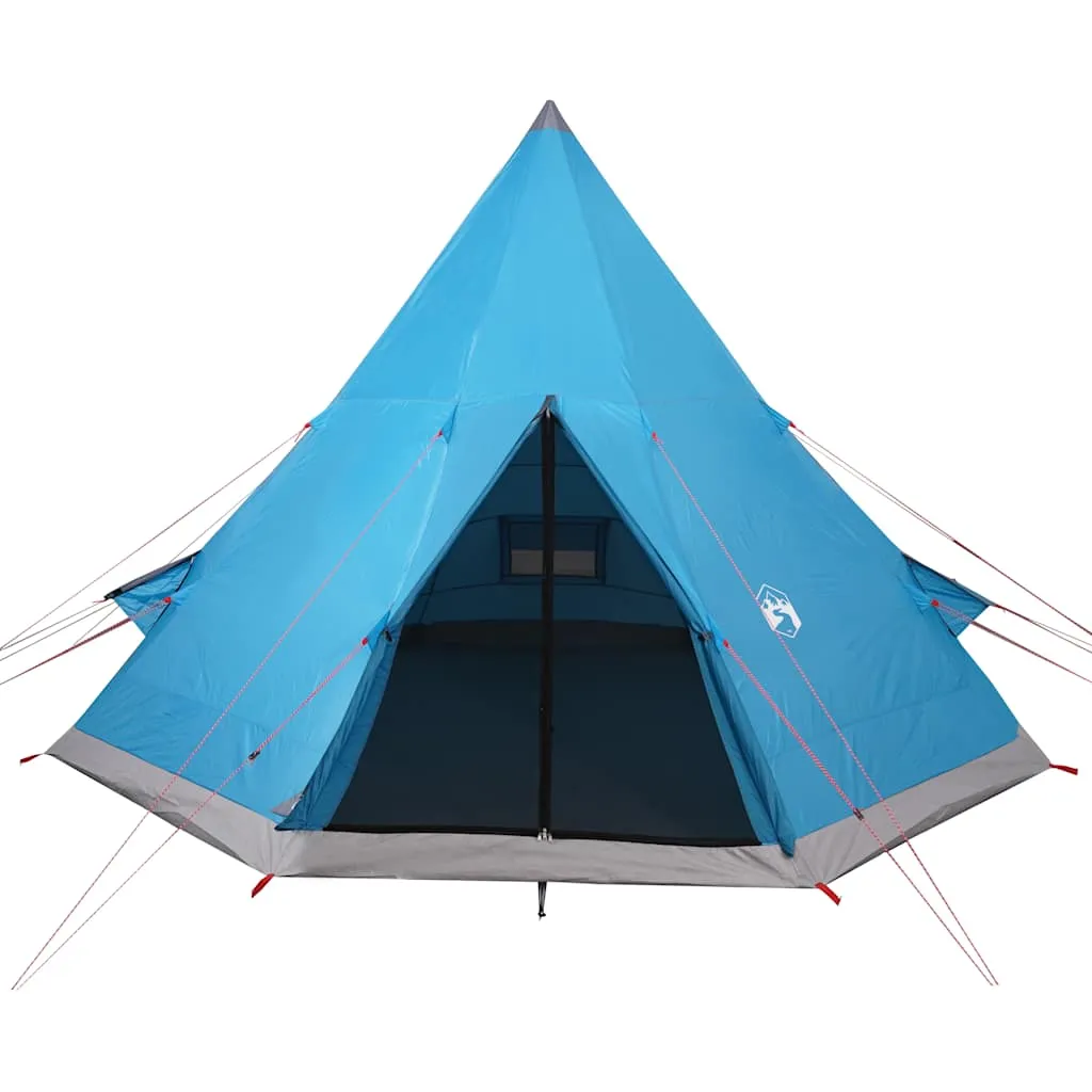Campingzelt Tipi Blau 367x367x259 cm wasserdicht mit E-Anschluss