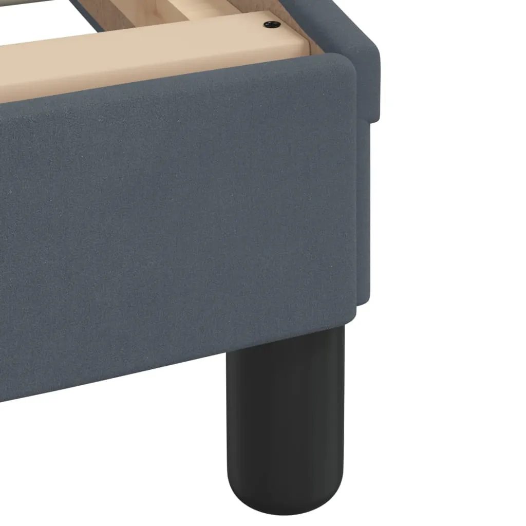 Bettgestell mit Schaumstoffmatratze 218x185x74,5 cm Dunkelgrau Samt