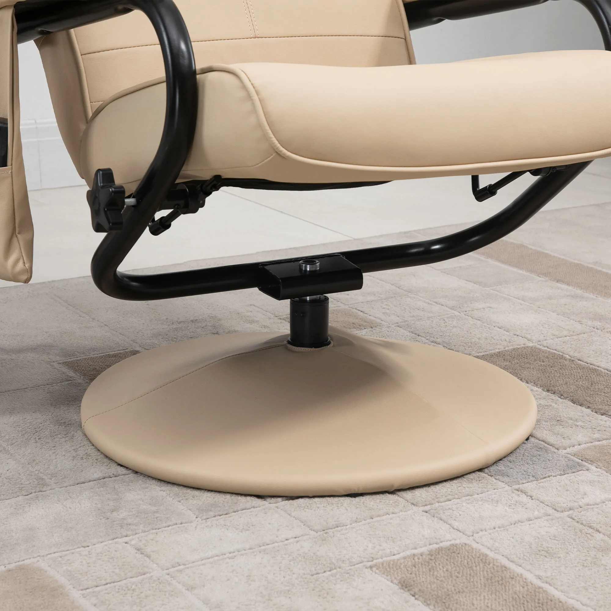 Relaxsessel mit Hocker 77x84x95 cm Creme