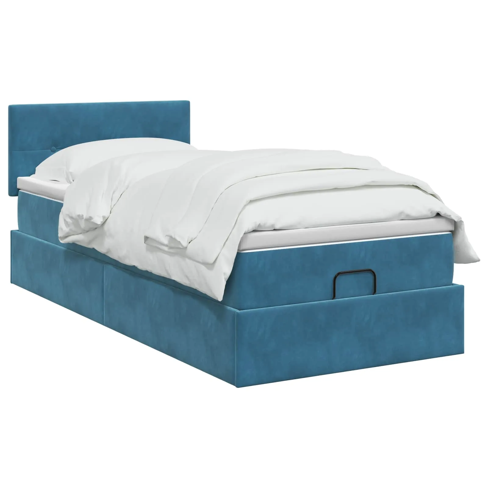 Ottoman-Bett mit Matratze 203 x 100 x 88 cm Dunkelblau