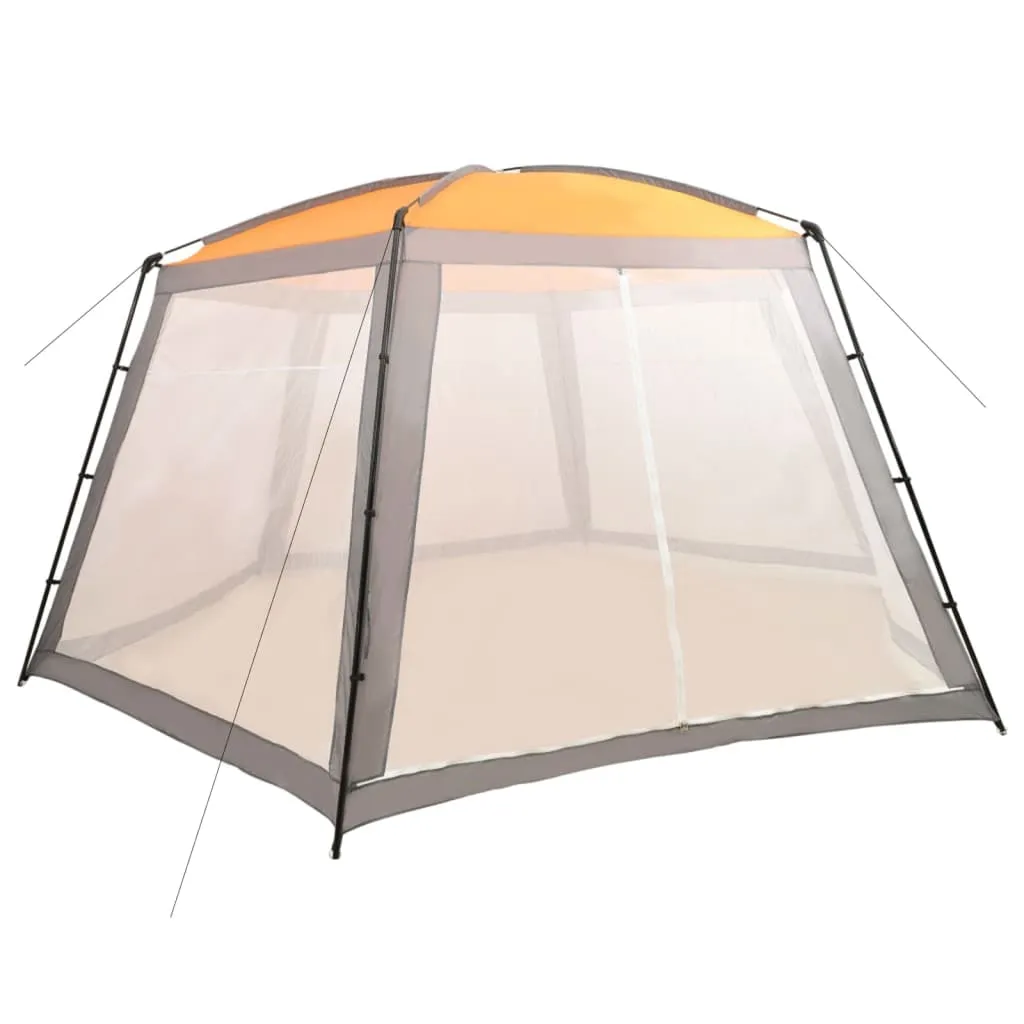 Pool-Pavillon Grau 660 x 580 x 250 cm mit UV-beständigem Polyester