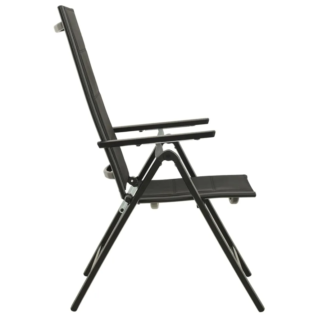 Klappbare Gartenstühle Schwarz 56 x 65-110 x 76-109 cm
