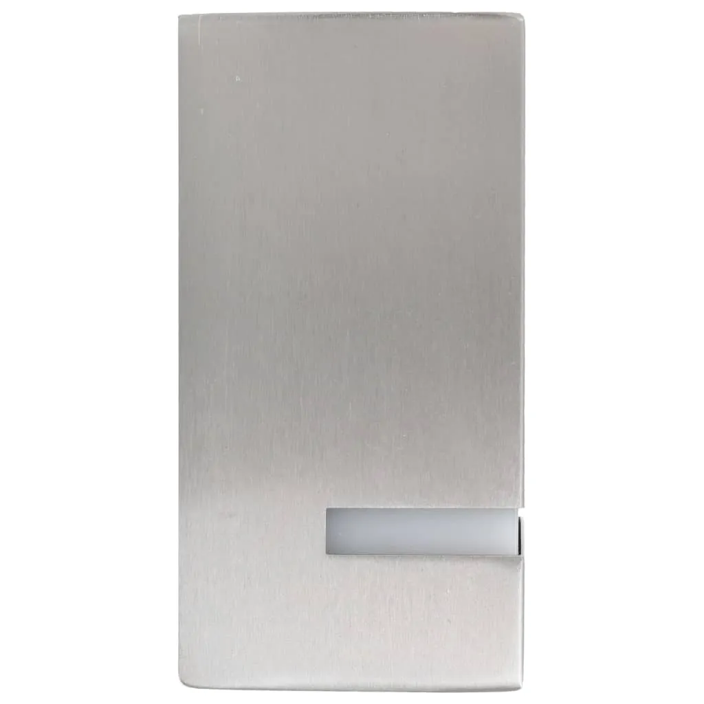 Outdoor-Wandleuchte Edelstahl 75x95x150 mm Silbern, 2er-Set